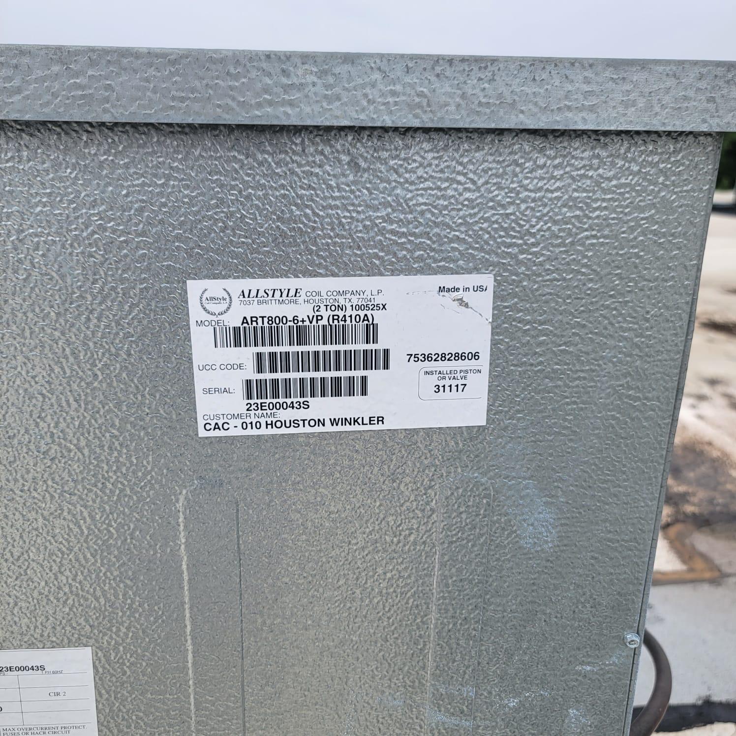 Rooftop Units - houston tx hvac unit label